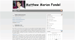 Desktop Screenshot of matthewfondel.com