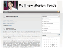 Tablet Screenshot of matthewfondel.com